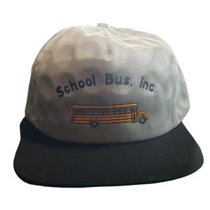 School Bus Snapback Vintage Hat Sansun Golf Ball Design Retro Cap Gray Vintage